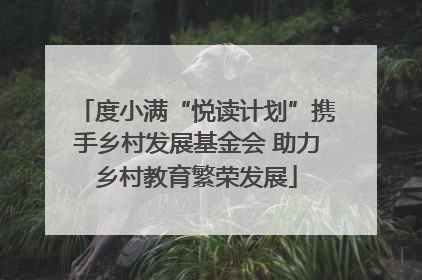 度小满“悦读计划”携手乡村发展基金会 助力乡村教育繁荣发展